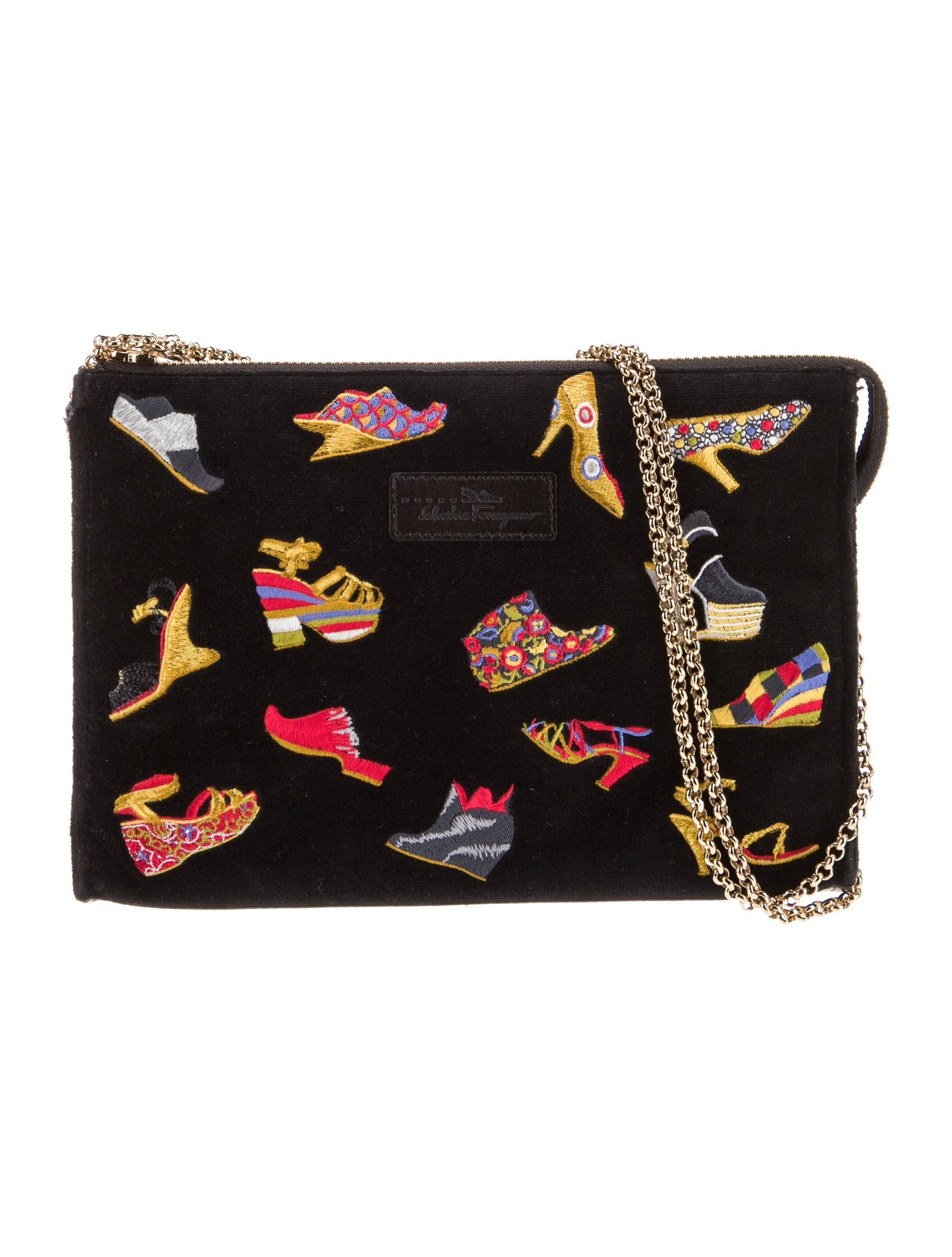 Salvatore Ferragamo Velvet Crossbody Bag