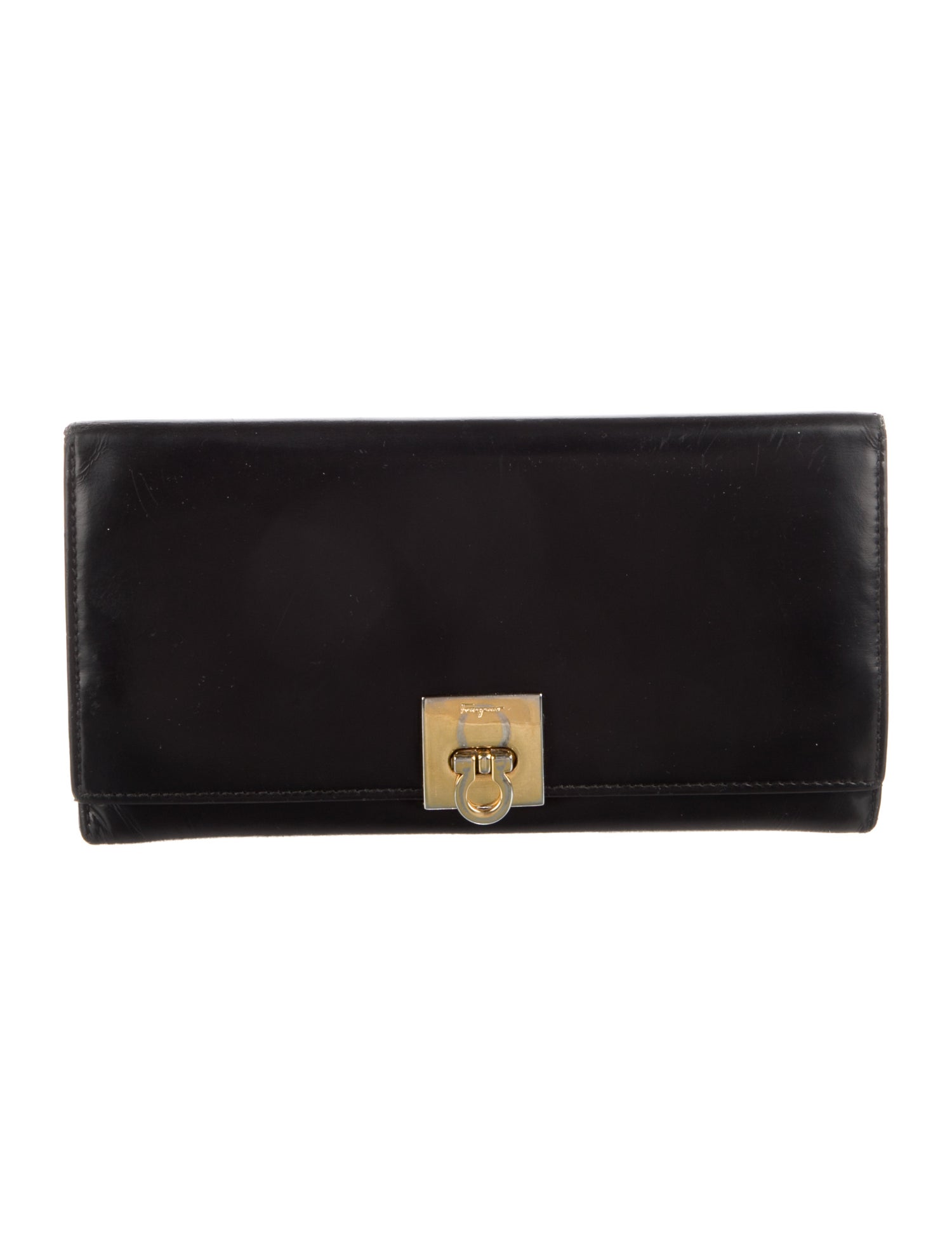 Salvatore Ferragamo Leather Printed Continental Wallet
