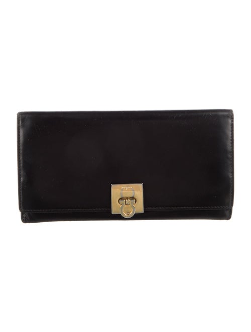 Salvatore Ferragamo Leather Printed Continental Wallet