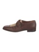 Salvatore Ferragamo Leather Monk Straps