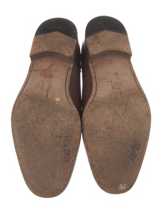 Salvatore Ferragamo Leather Monk Straps