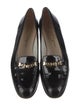 Salvatore Ferragamo Patent Leather Chain-Link Accents Loafers
