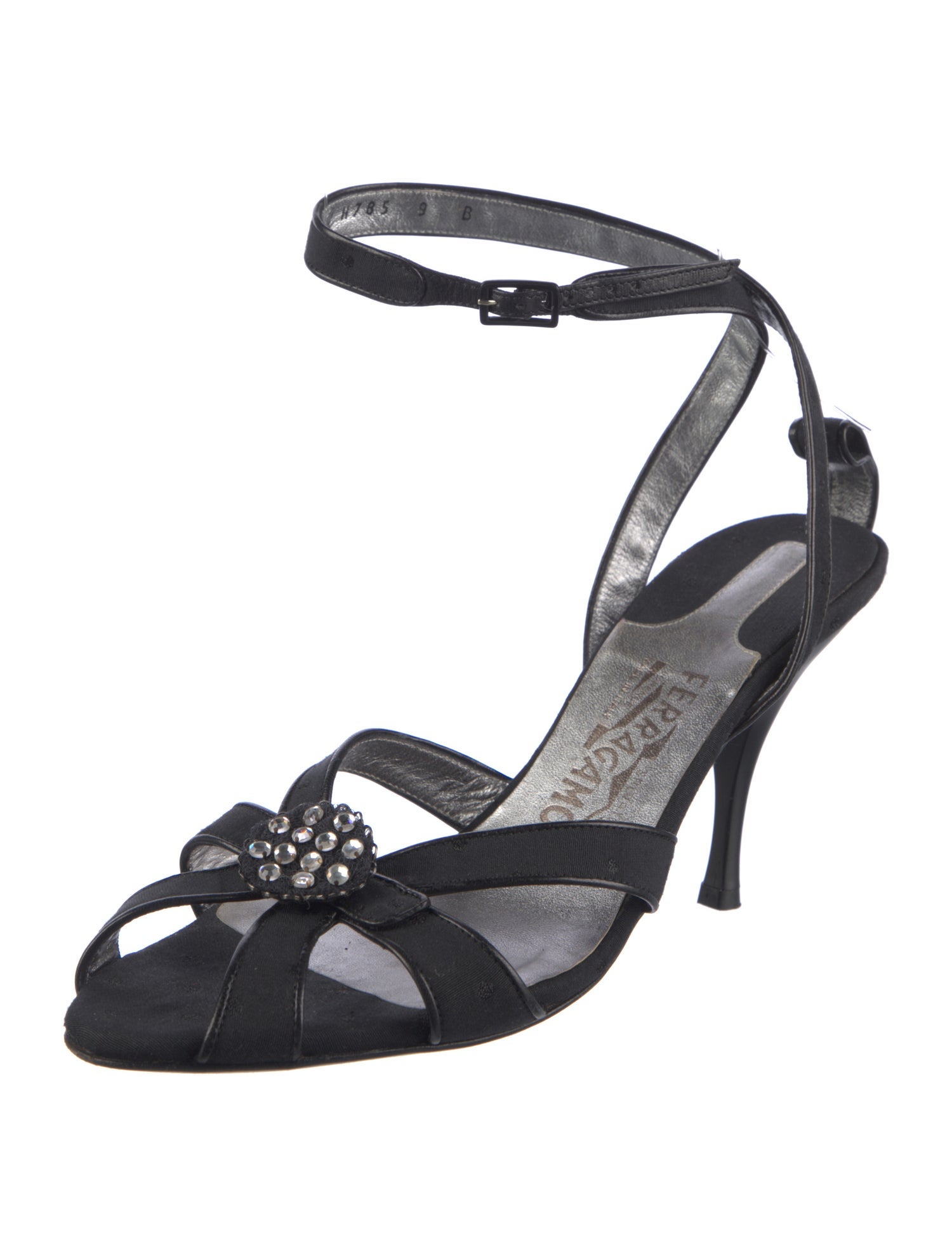 Salvatore Ferragamo Satin Slingback Sandals