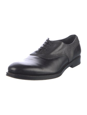 Salvatore Ferragamo Embossed Leather Oxfords