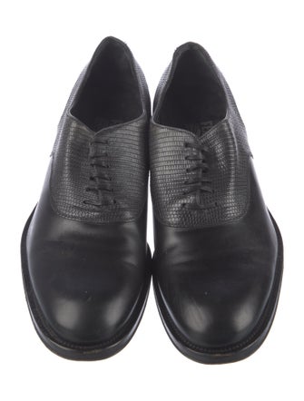 Salvatore Ferragamo Embossed Leather Oxfords