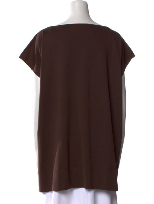 Salvatore Ferragamo Animal Print Bateau Neckline Top