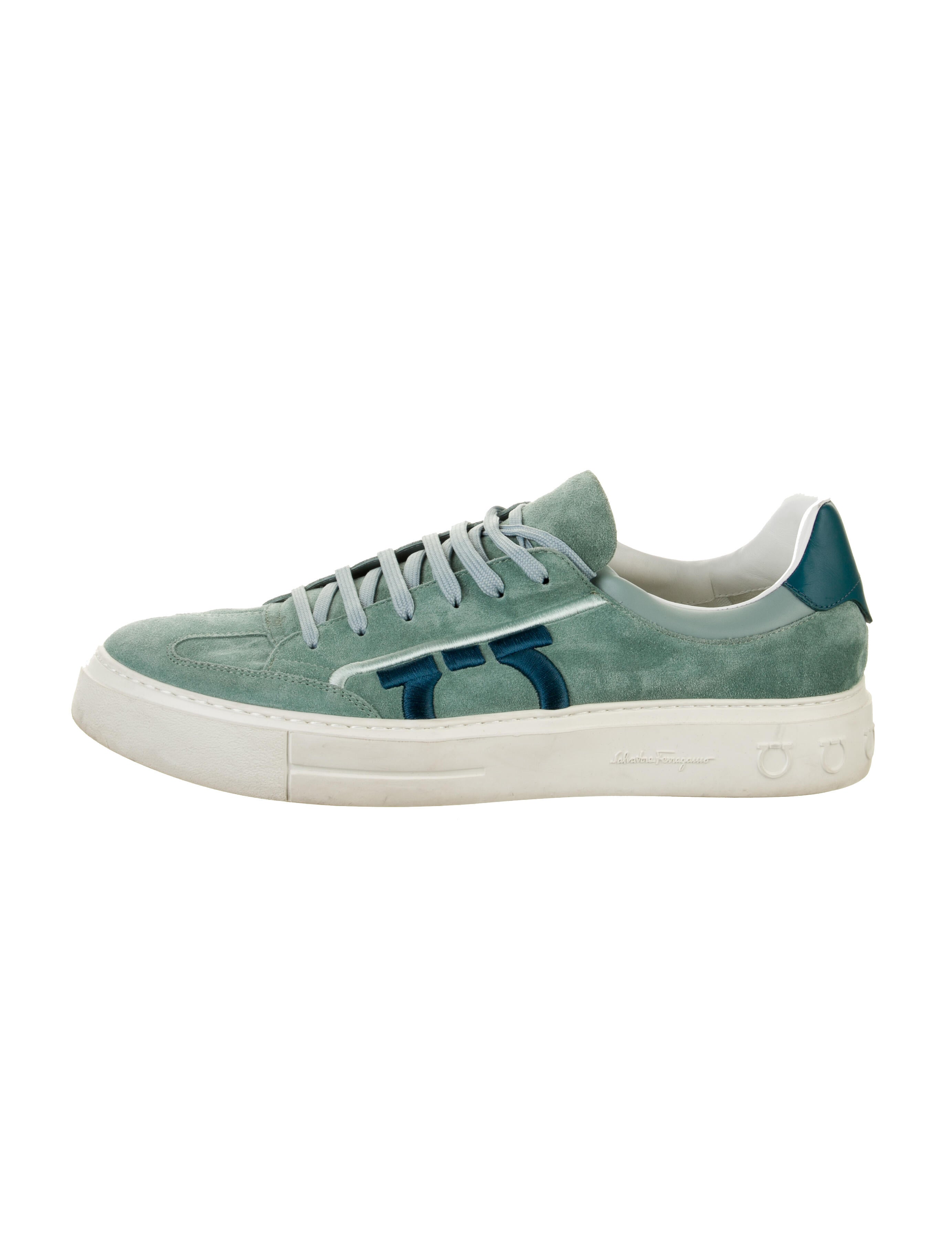 Salvatore Ferragamo Suede Printed Sneakers