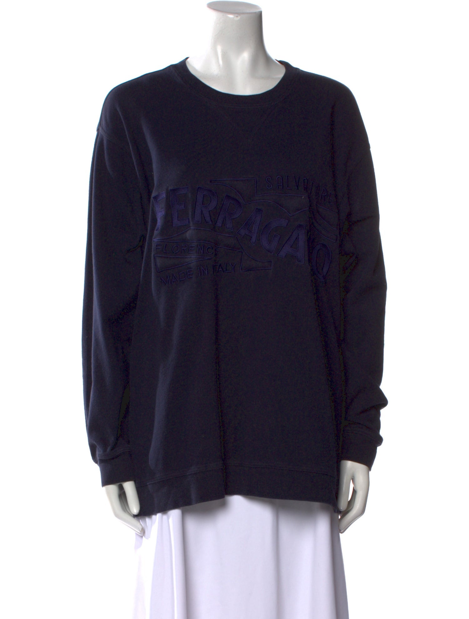 Salvatore Ferragamo Crew Neck Long Sleeve Sweatshirt