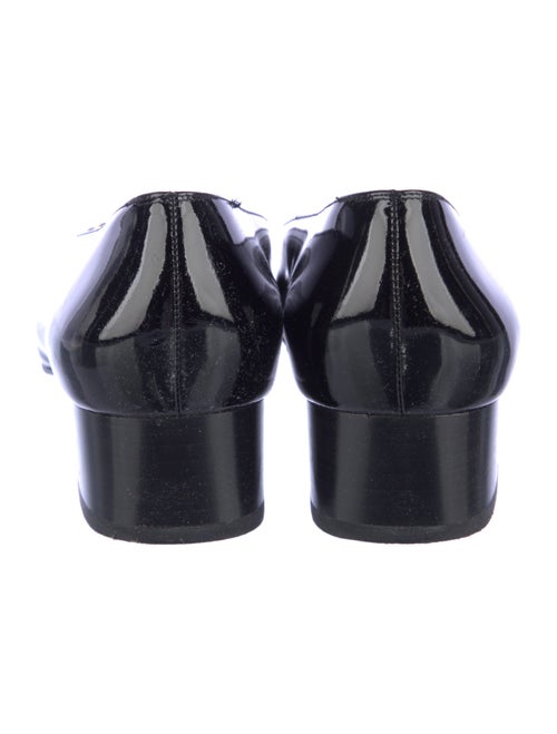 Salvatore Ferragamo Patent Leather Bow Accents Pumps
