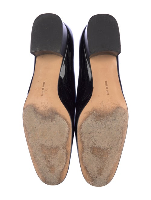 Salvatore Ferragamo Patent Leather Bow Accents Pumps