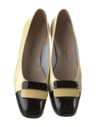 Salvatore Ferragamo Gancini Logo Patent Leather Pumps