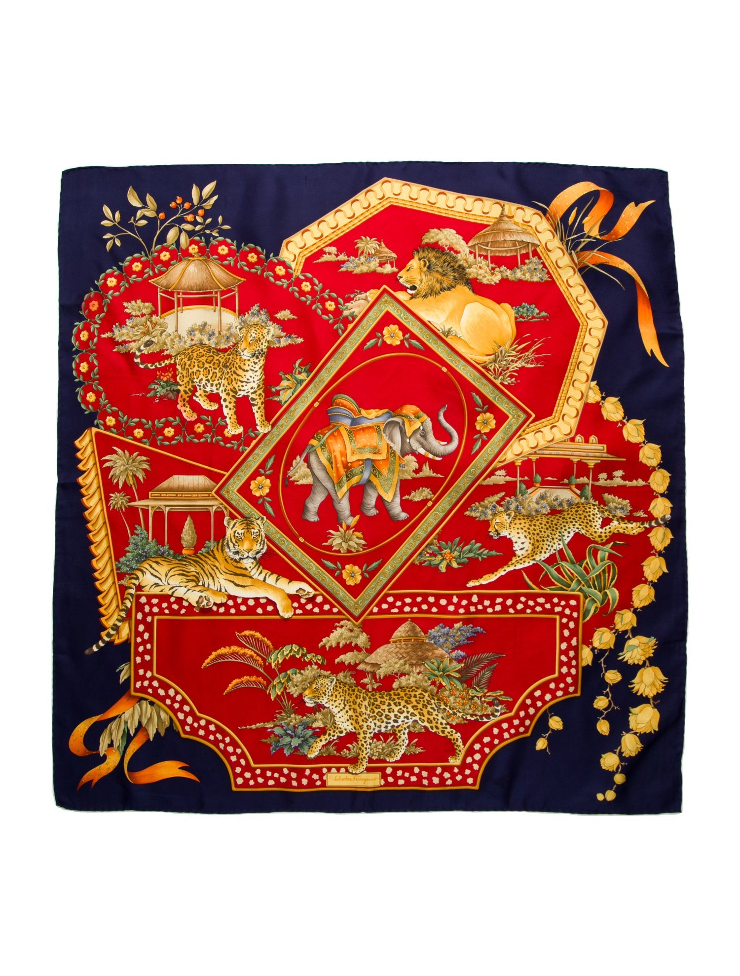 Salvatore Ferragamo Silk Printed Scarf