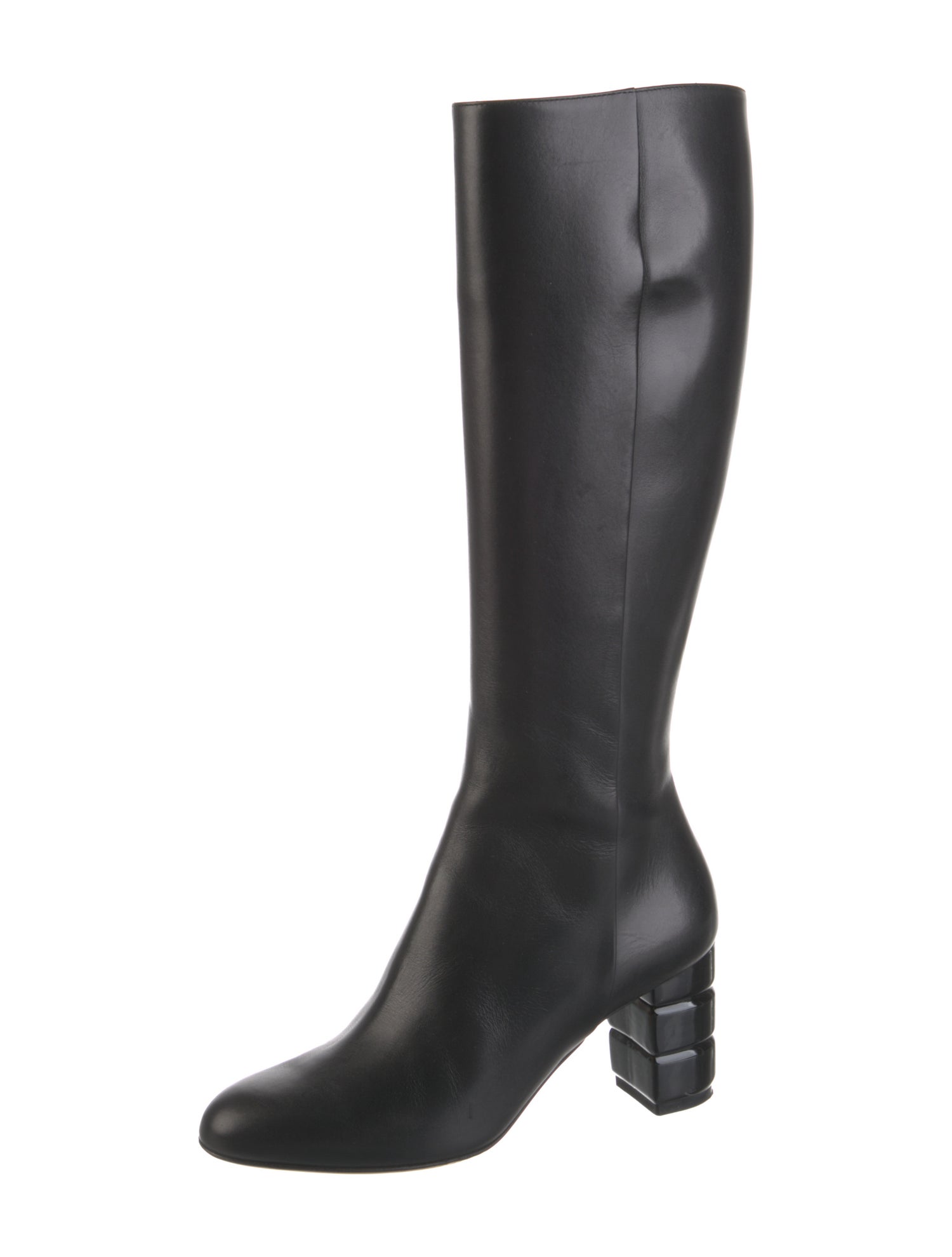 Salvatore Ferragamo Leather Riding Boots