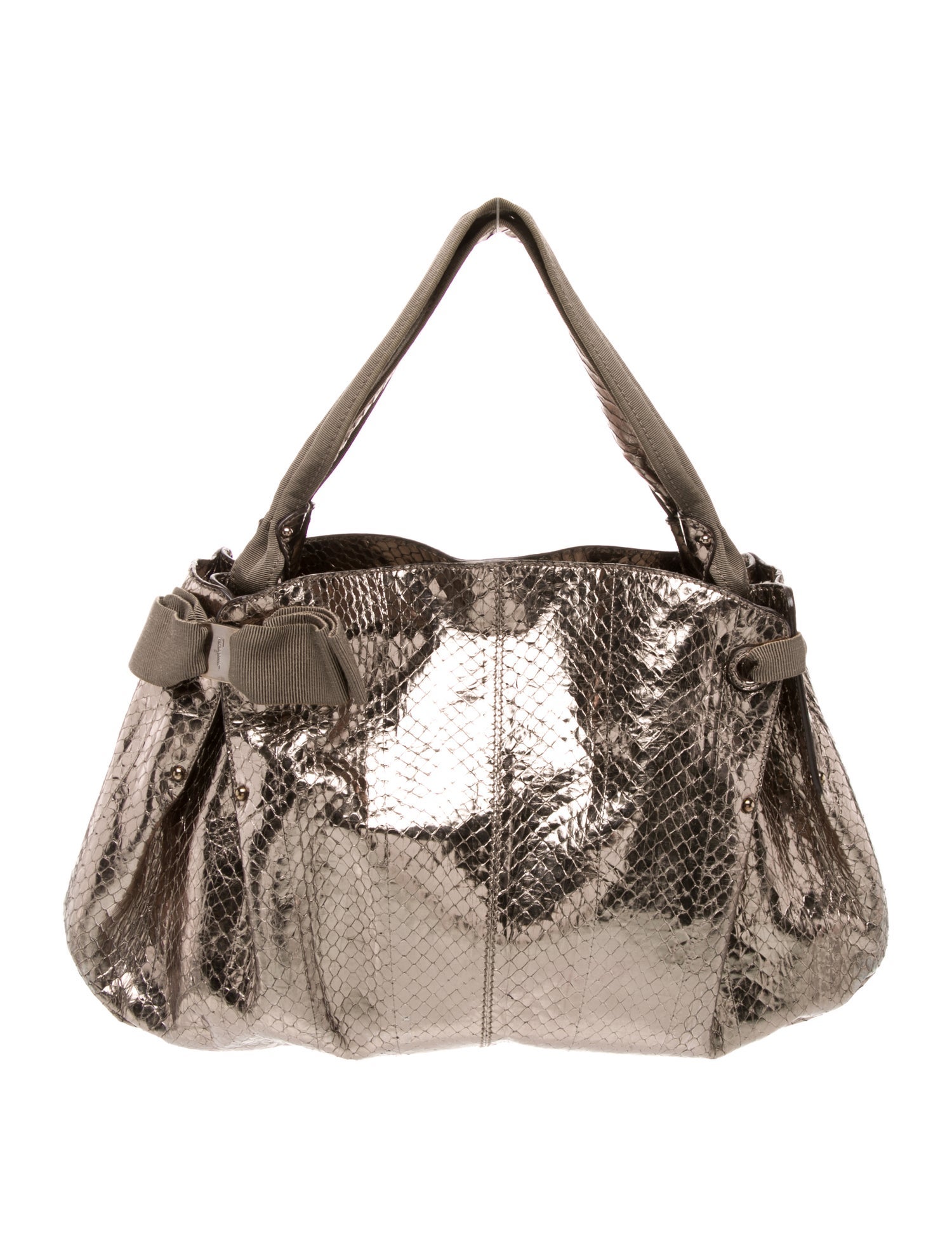 Salvatore Ferragamo Snakeskin Top Handle Bag