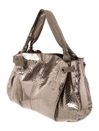Salvatore Ferragamo Snakeskin Top Handle Bag
