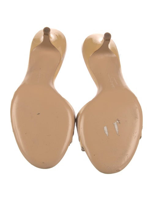 Salvatore Ferragamo Vara Bow Accent Patent Leather Slides