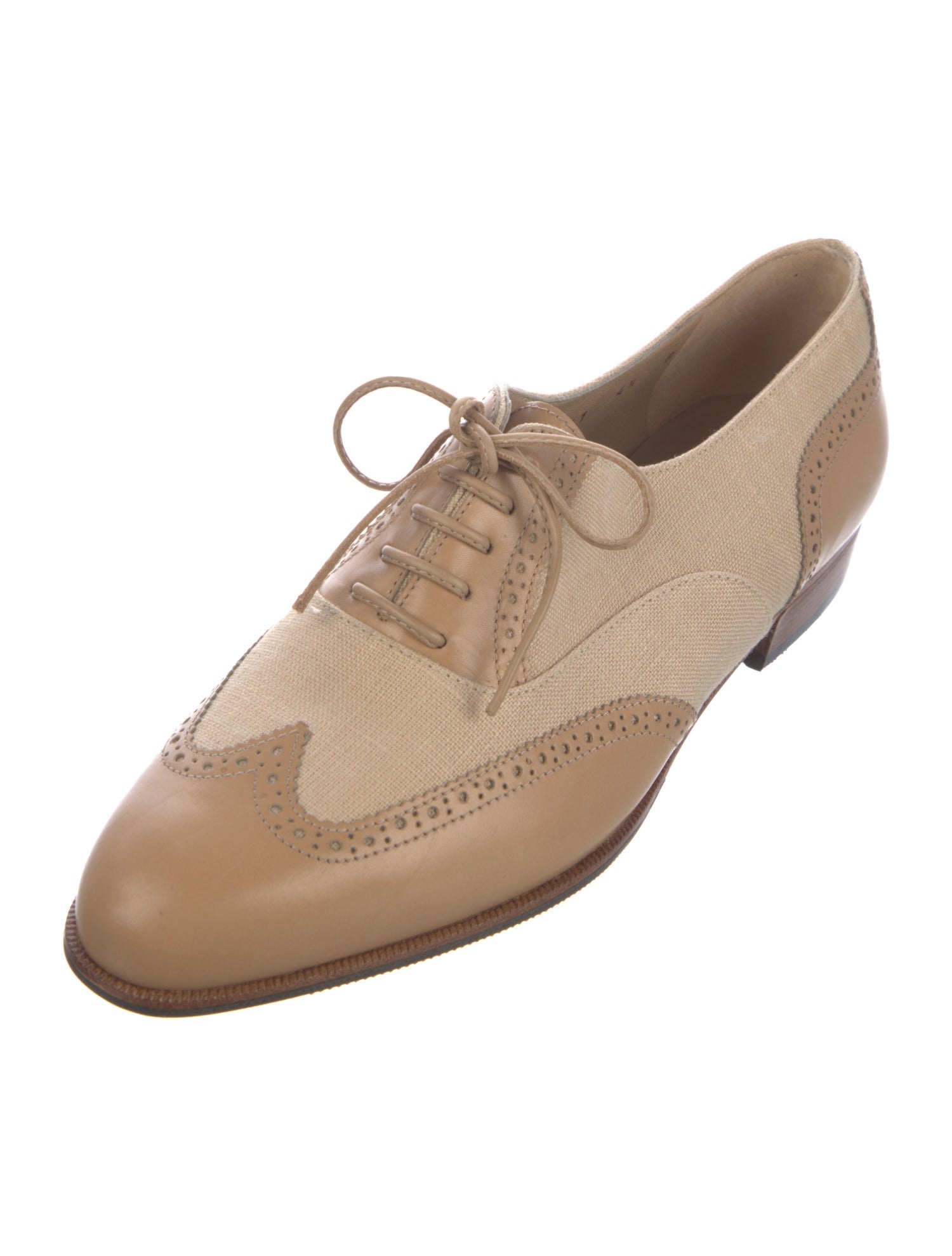 Salvatore Ferragamo Leather Colorblock Pattern Oxfords