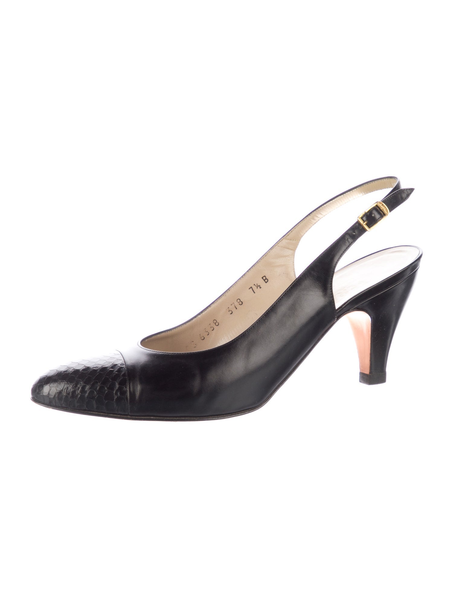 Salvatore Ferragamo Leather Slingback Pumps