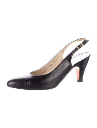 Salvatore Ferragamo Leather Slingback Pumps