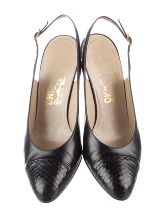 Salvatore Ferragamo Leather Slingback Pumps