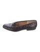 Salvatore Ferragamo Embossed Leather Animal Print Flats
