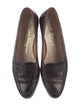 Salvatore Ferragamo Embossed Leather Animal Print Flats
