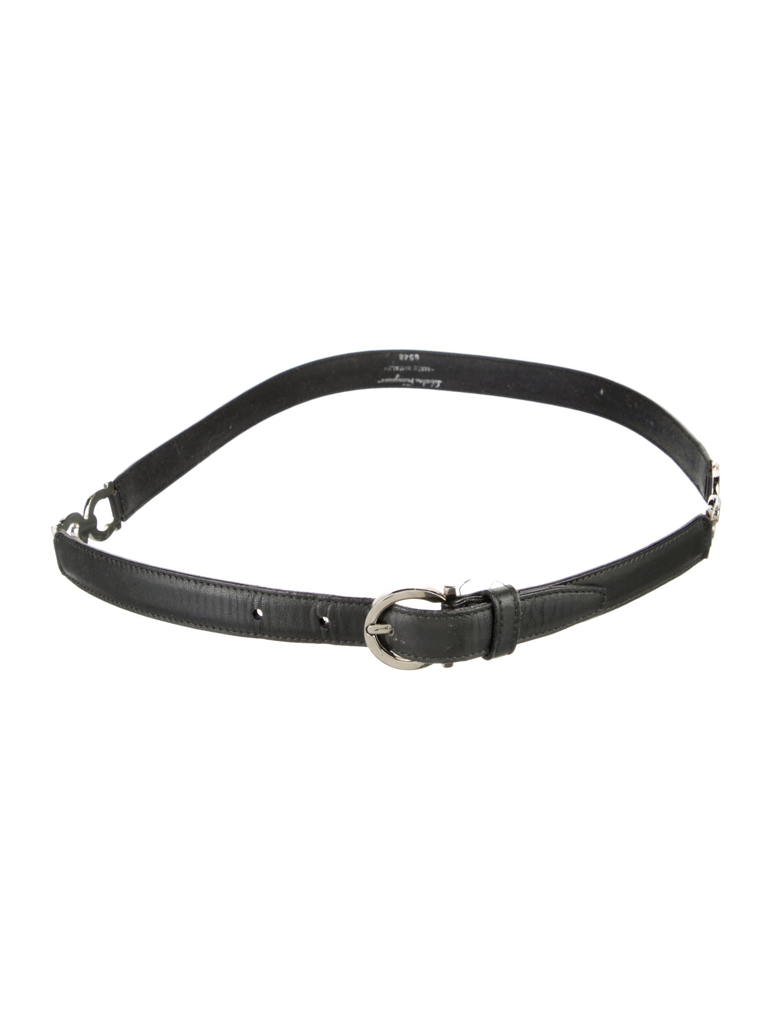 Salvatore Ferragamo Gancini Logo Skinny Waist Belt