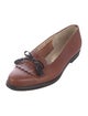 Salvatore Ferragamo Leather Tassel Accents Ballet Flats