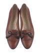 Salvatore Ferragamo Leather Tassel Accents Ballet Flats