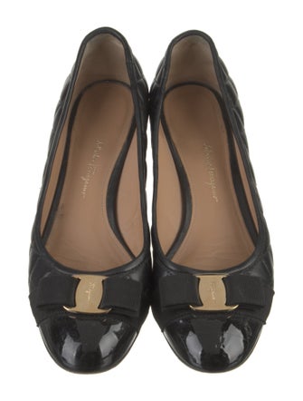 Salvatore Ferragamo Leather Bow Accents Pumps