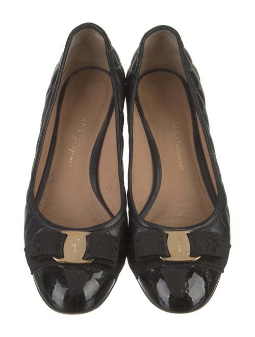 Salvatore Ferragamo Leather Bow Accents Pumps