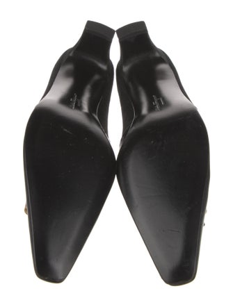 Salvatore Ferragamo Suede Mesh Accents Pumps