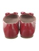 Salvatore Ferragamo Patent Leather Bow Accents Ballet Flats
