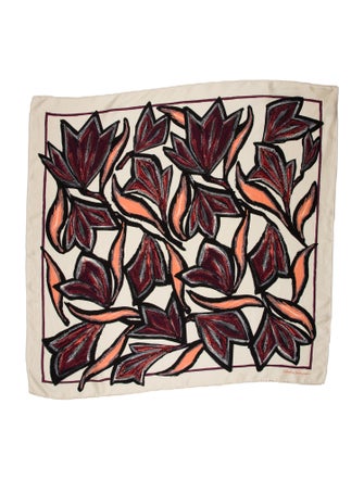 Salvatore Ferragamo Silk Floral Print Scarf
