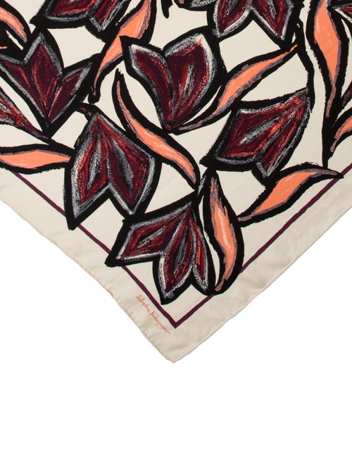 Salvatore Ferragamo Silk Floral Print Scarf
