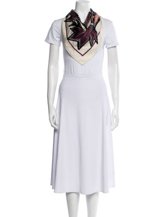 Salvatore Ferragamo Silk Floral Print Scarf