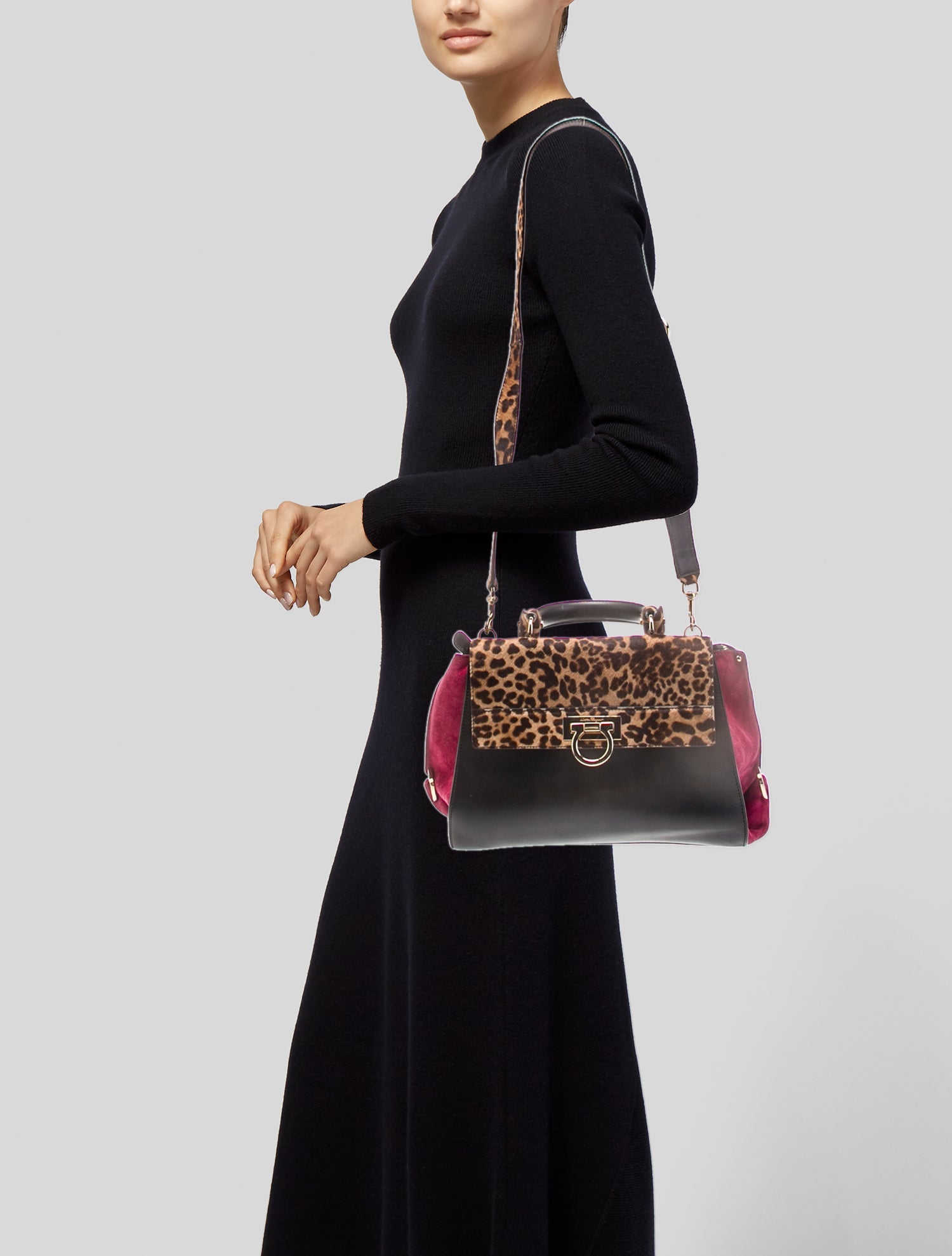 Salvatore Ferragamo Leather Top Handle Bag