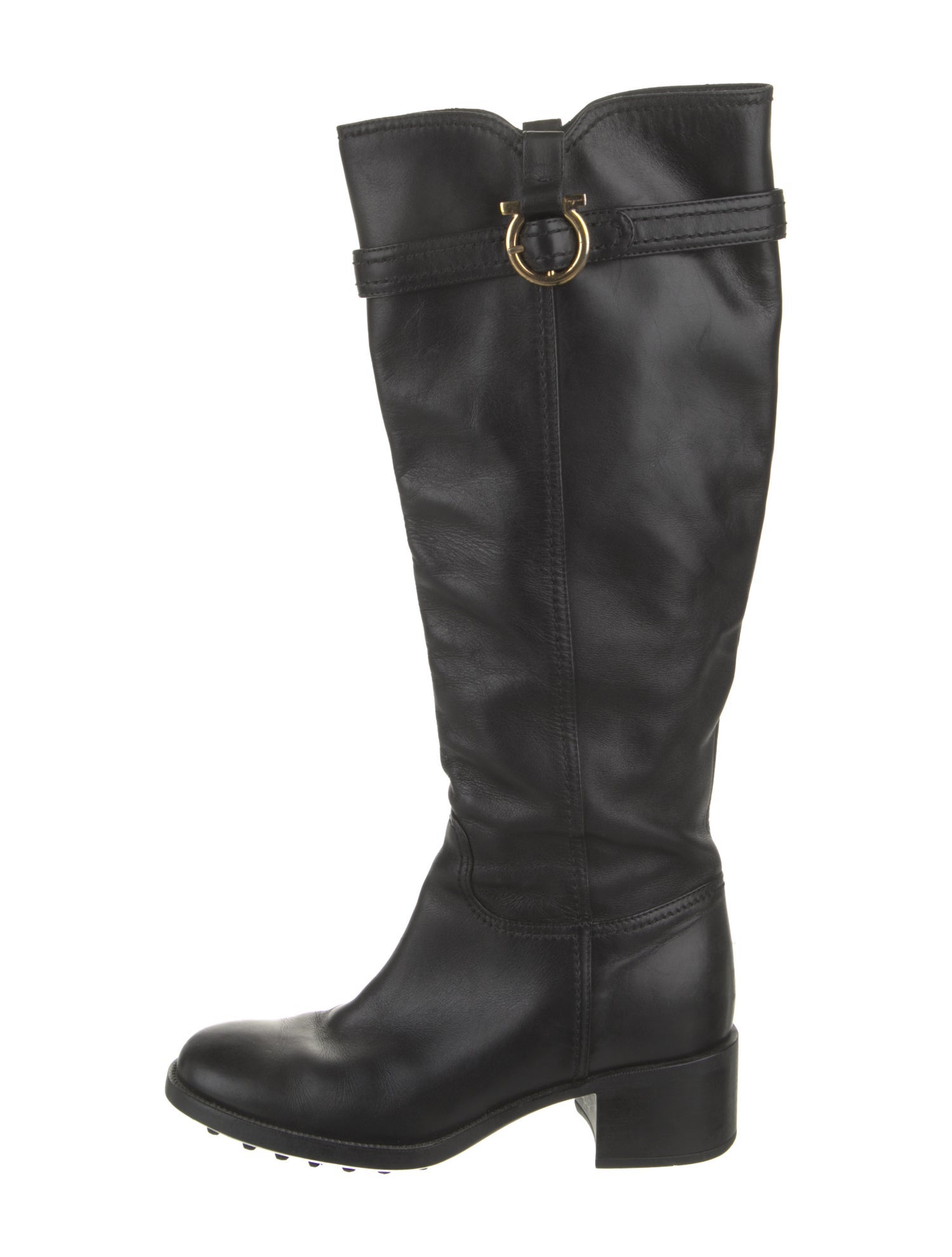 Salvatore Ferragamo Leather Riding Boots