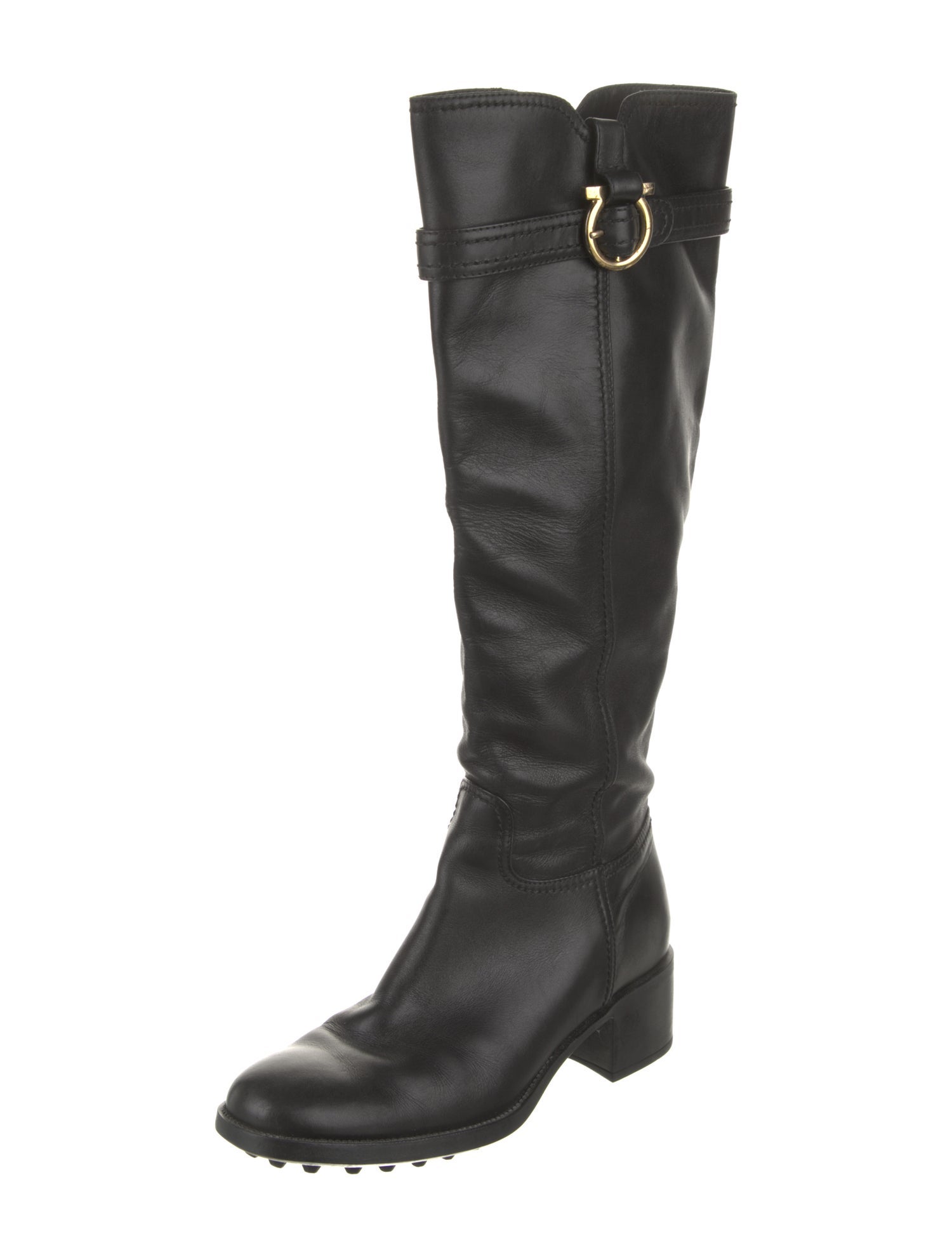Salvatore Ferragamo Leather Riding Boots
