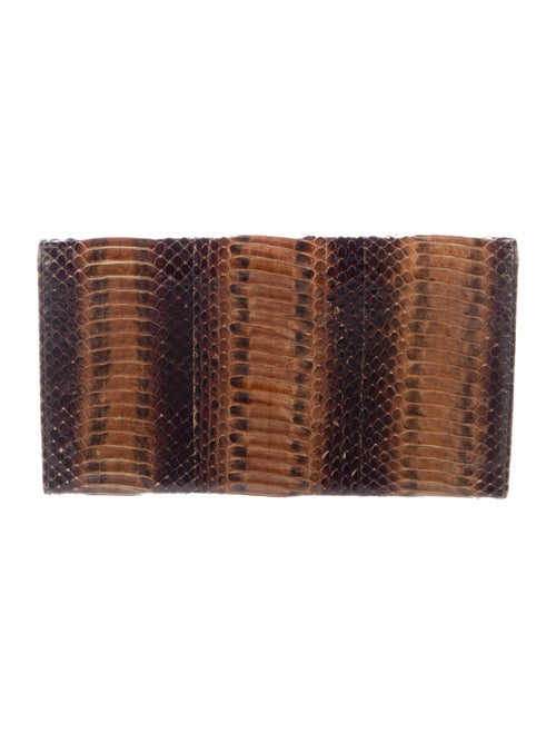 Salvatore Ferragamo Embossed Leather Printed Wallet