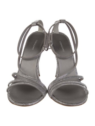 Ferragamo Crystal Crystal Embellishments Sandals w/ Tags