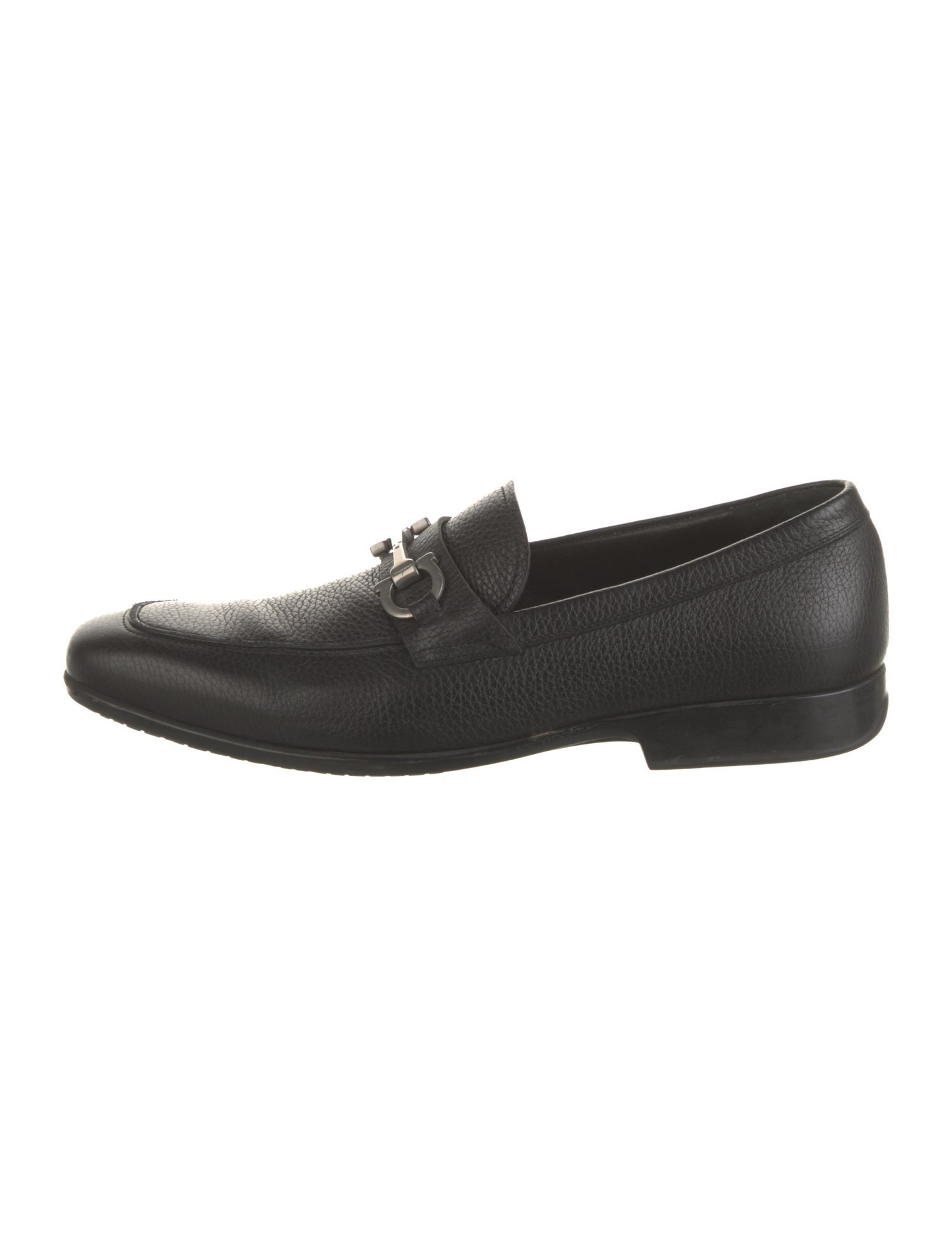 Salvatore Ferragamo Horsebit Accent Leather Dress Loafers