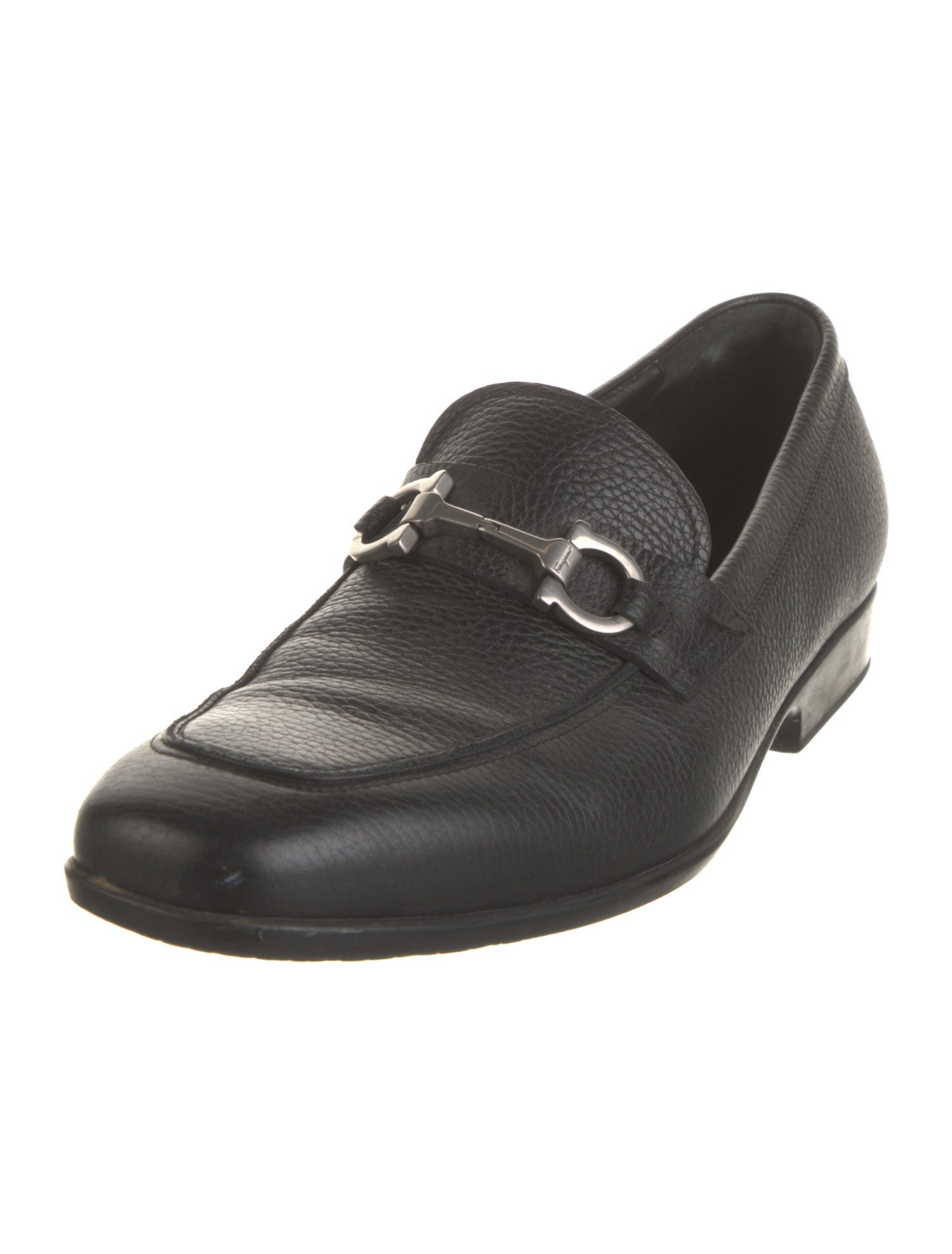 Salvatore Ferragamo Horsebit Accent Leather Dress Loafers