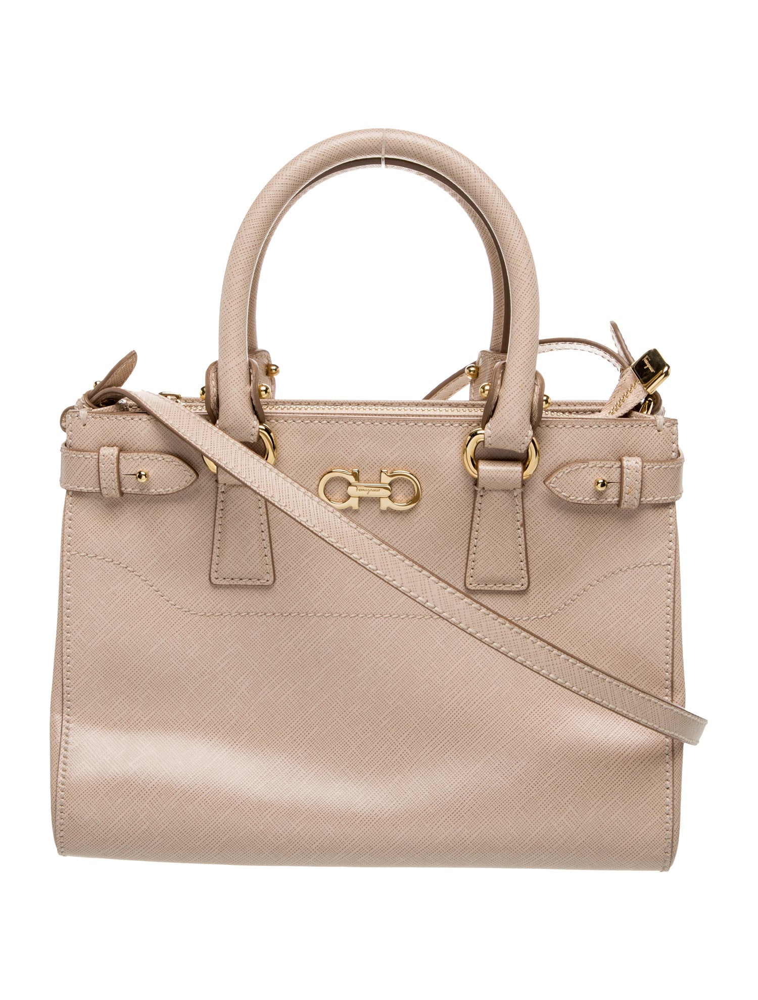Salvatore Ferragamo Saffiano Leather Top Handle Bag
