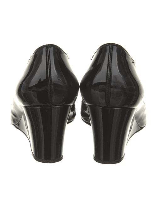 Salvatore Ferragamo Patent Leather Bow Accents Pumps