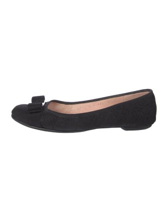 Salvatore Ferragamo Bow Accents Ballet Flats