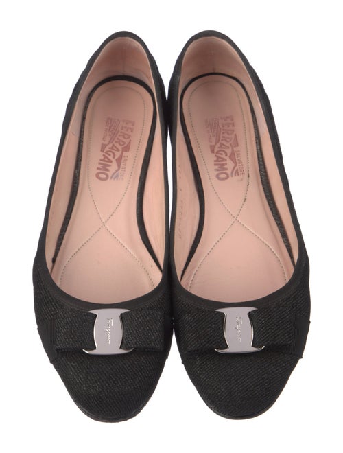 Salvatore Ferragamo Bow Accents Ballet Flats