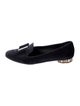 Salvatore Ferragamo Velvet Bow Accents Loafers