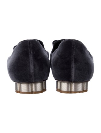 Salvatore Ferragamo Velvet Bow Accents Loafers