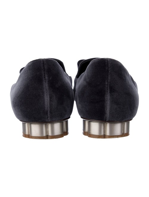 Salvatore Ferragamo Velvet Bow Accents Loafers